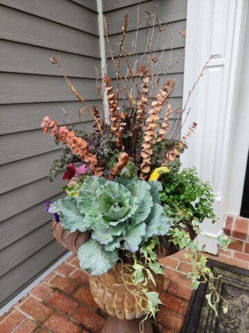 Brookfield, WI home with custom designed fall planter
