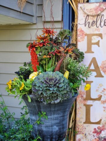 Waukesha, WI home with new fall planter