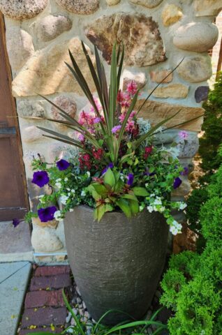 Garage Planter for Summer in Pewaukee, WI